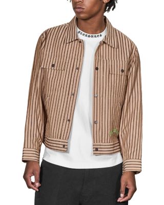 Cat Mirror Stripe Trucker Jacket