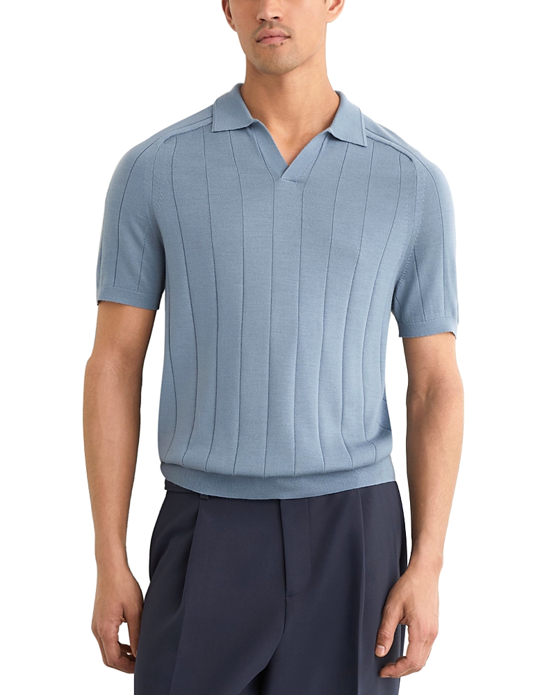 Reiss Chelmsford Short Sleeve Merino Wool Sweater Polo