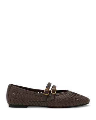 Women's Elizabeth Woven Leather Ballerina Flats