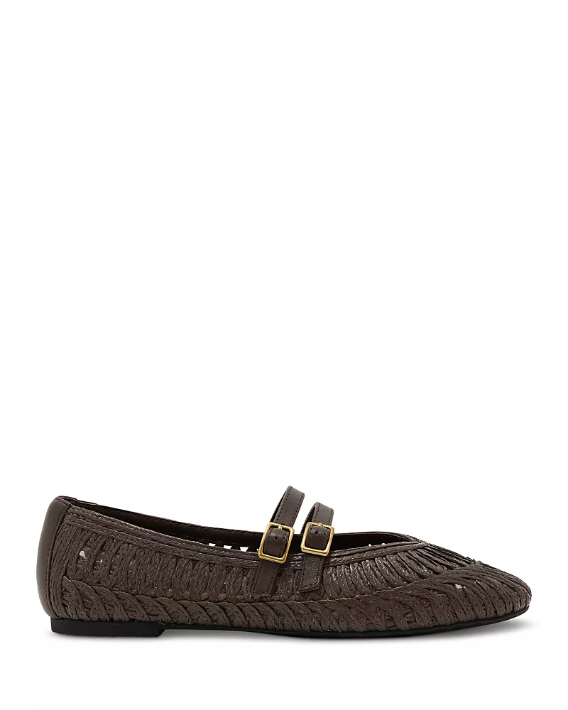 Reiss Women's Elizabeth Woven Leather Ballerina Flats