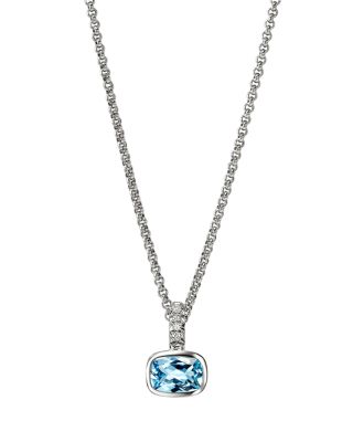 John Hardy Sterling Silver Heishi Gemstone & Diamond Pendant Necklace, 16