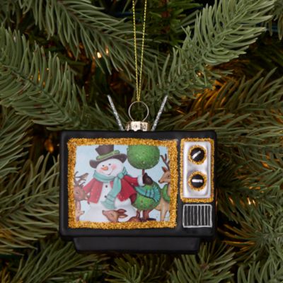 Glass Vintage TV Ornament
