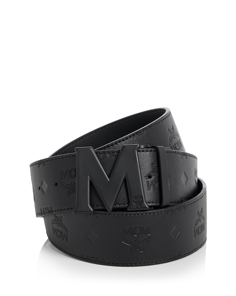 Mcm Men's Claus Emblem Reversible Leather Belt