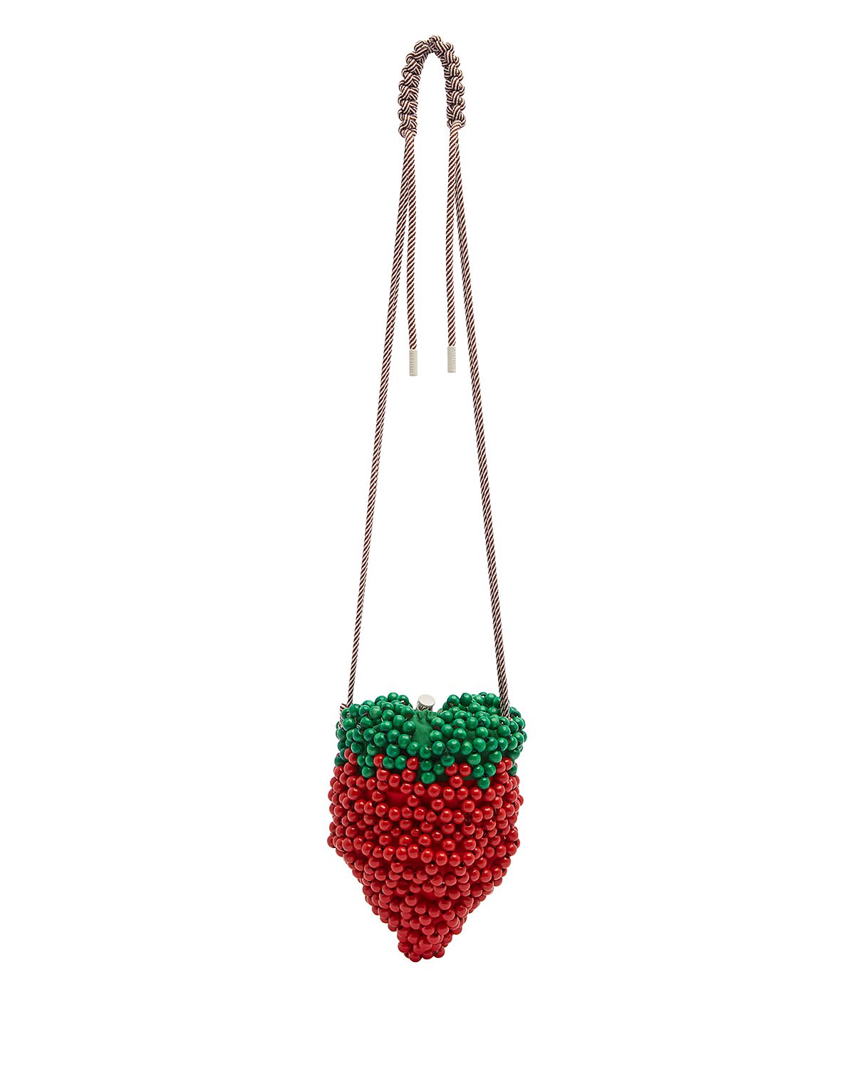 Alemais Wood Bead Strawberry Mini Bag