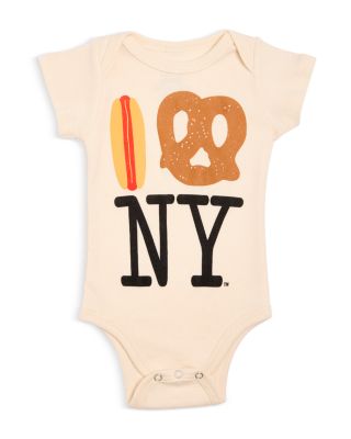 Unisex Hot Dog Pretzel NY Onesie - Baby