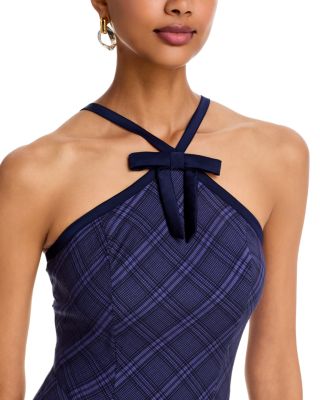 Plaid Halter Dress - Exclusive - thumbnail 3