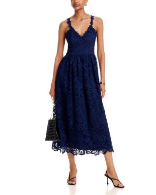 long blue prom dresses V Neck Light Chiffon with Leg Slit, V Neck Ligh – morievent Color:M-Navy Blue atf-oc-07.31.26 KissProm Black Square Neck stopping choice for any