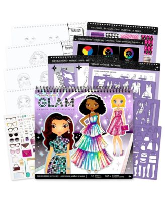  Glam Fashion Design Sketch Set Pad, Ages 6+