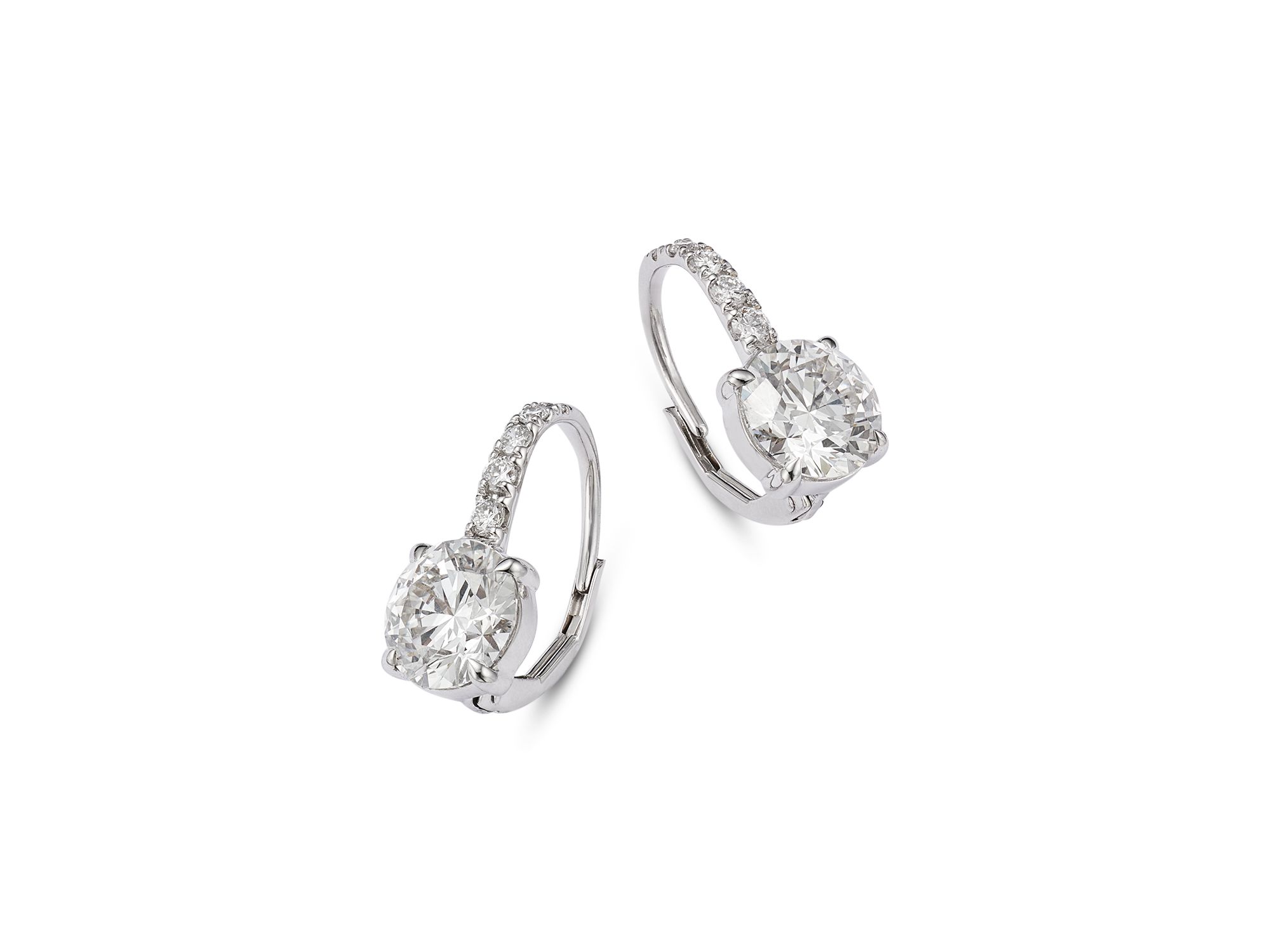 Luxe Collection Certified Lab Grown Diamond Huggie Hoop Earrings in 14K Gold, 3.5 tcw — Image 3