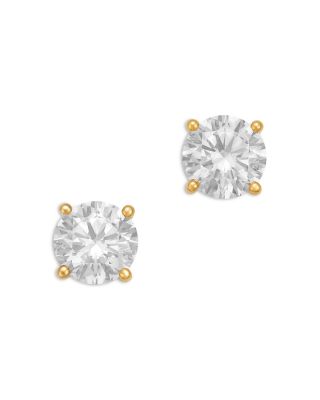 Luxe Collection Certified Lab Grown Diamond Four Prong Martini Set Stud Earrings in 18K Gold, 1.0-6.0 tcw