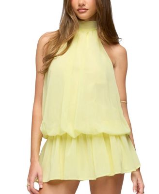 Kortney Chiffon High Neck Mini Dress