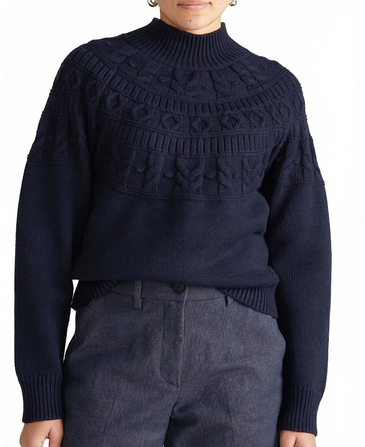 Universal Standard Women's Plus Safiya Cable Knit Sweater