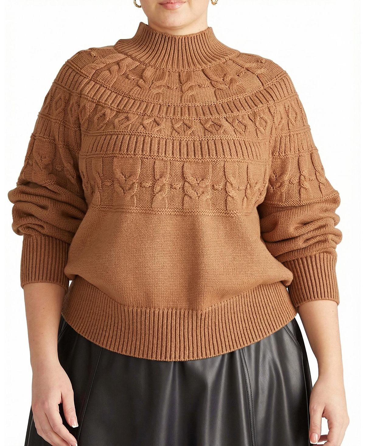 Universal Standard Women's Plus Safiya Cable Knit Sweater