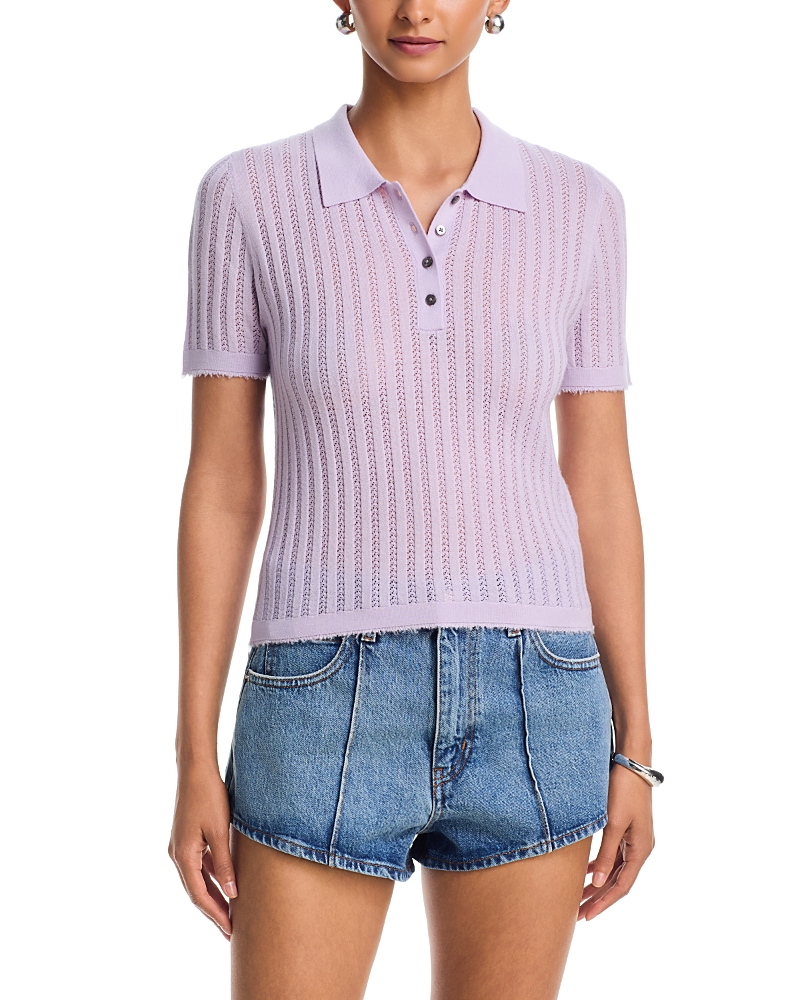 Re/Done The Veil Pointelle Polo