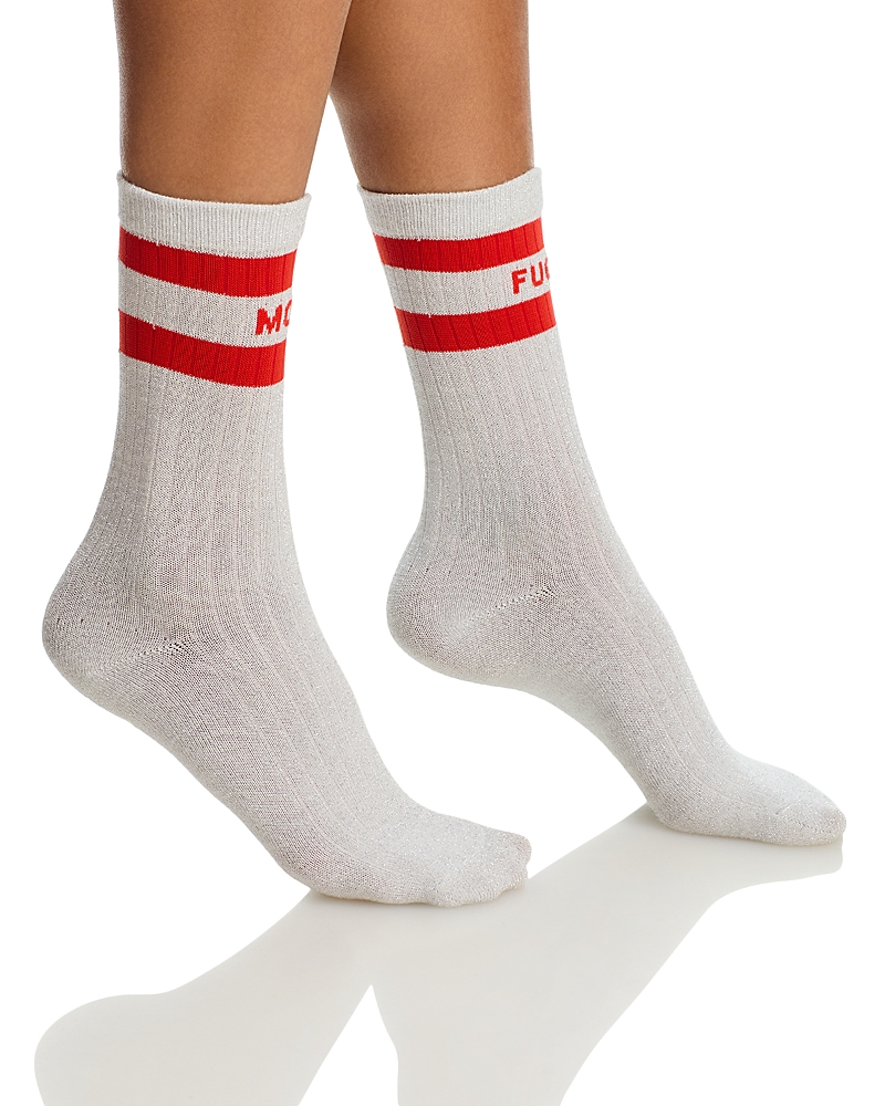 Mother The Halfstep Striped Cuff Socks