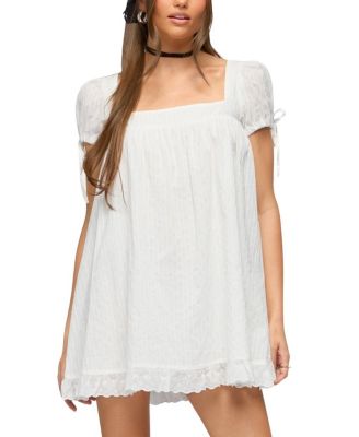 Sepid Striped Cotton Mini Dress