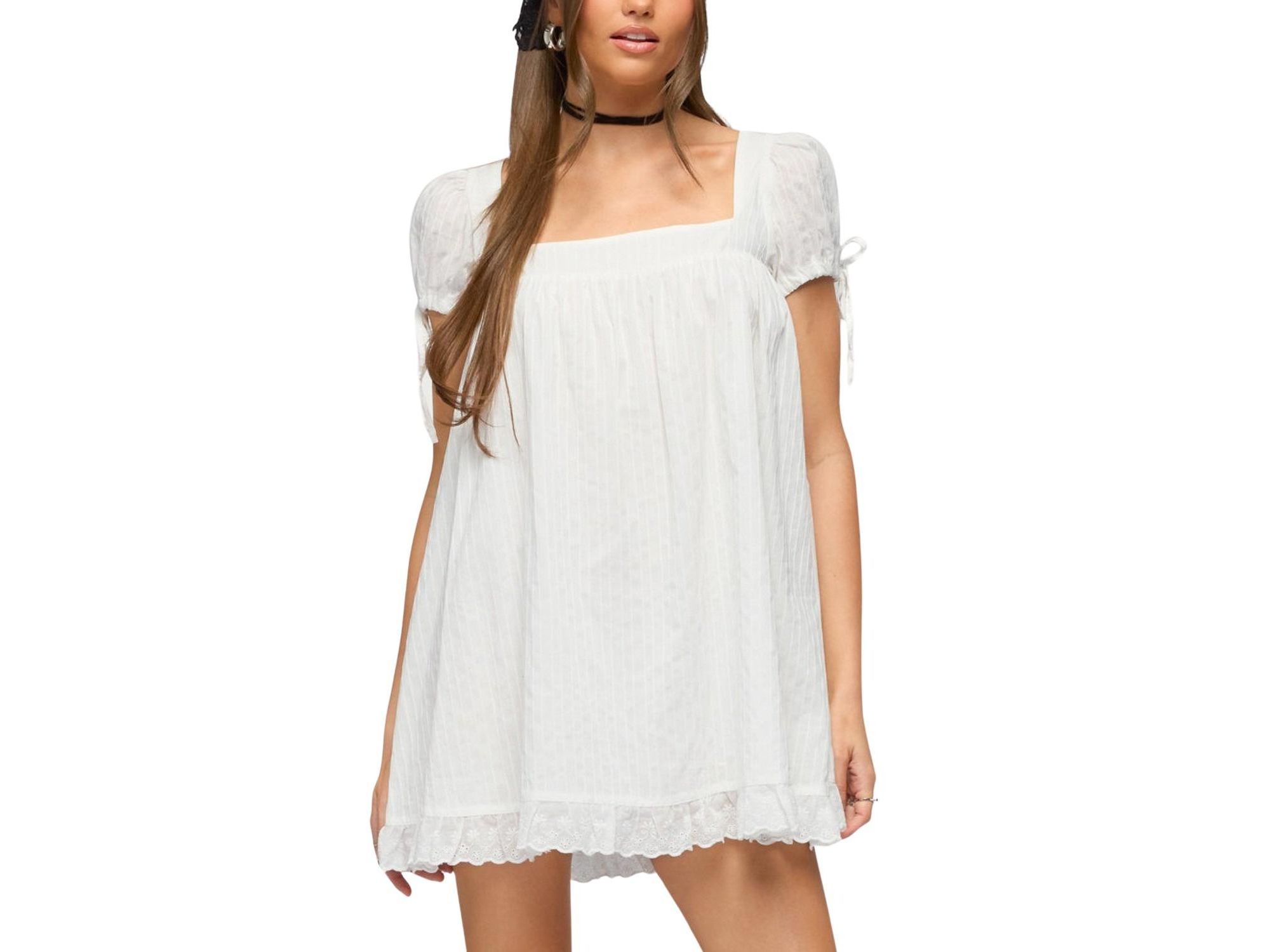 Sepid Striped Cotton Mini Dress - Image 1