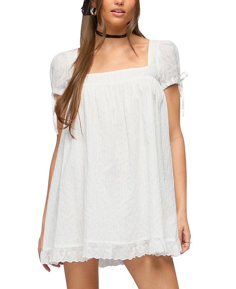Edikted Sepid Striped Cotton Mini Dress