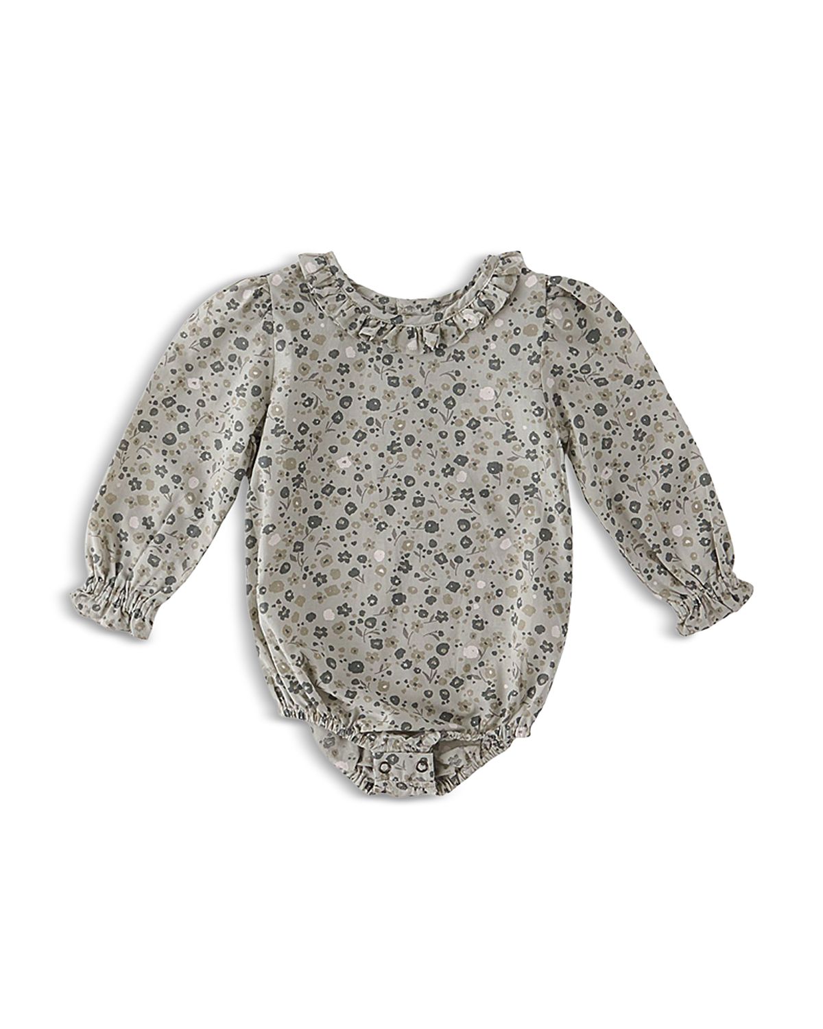 Pehr Girls' Woven Flutter Neck One Piece Bodysuit - Baby
