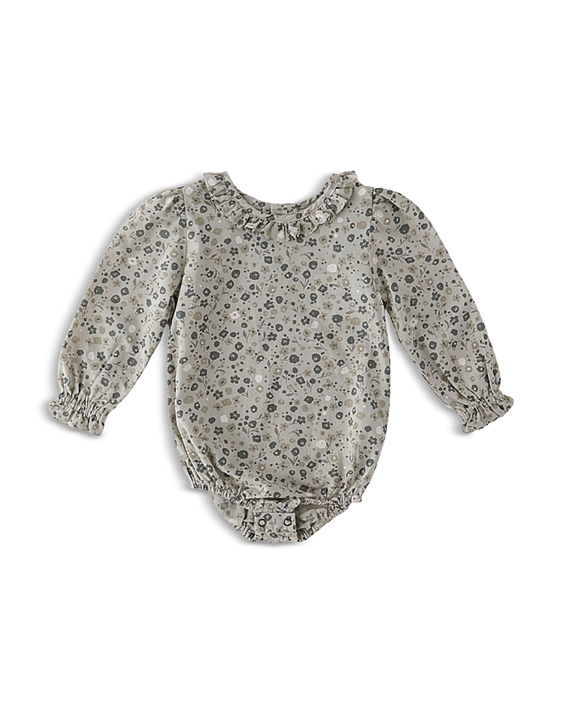 Pehr Girls' Woven Flutter Neck One Piece Bodysuit - Baby