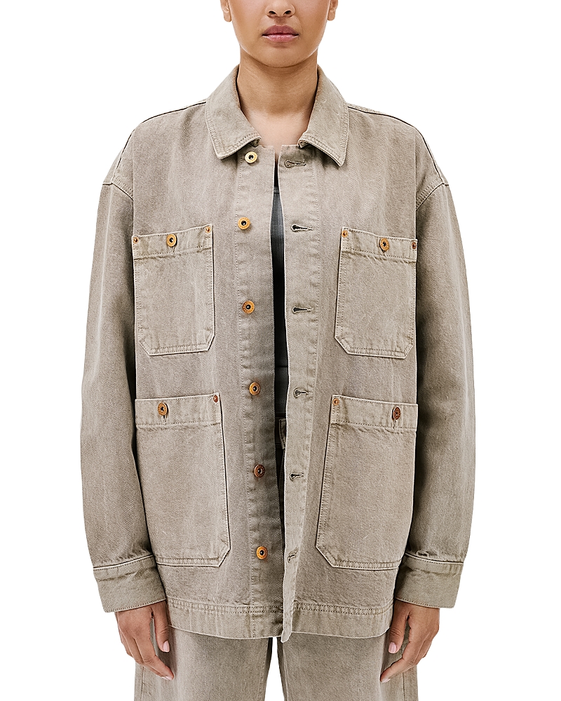 Slvrlake Oversized Denim Worker Jacket in Driftwood