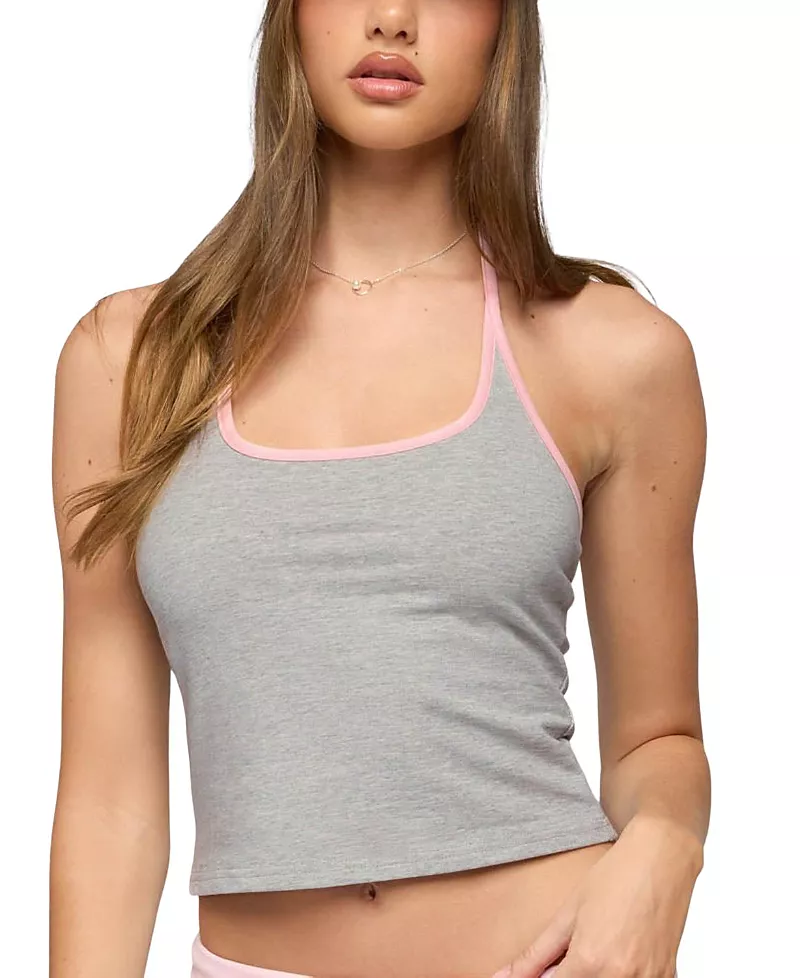 Edikted Yurie Contrast Halter Top