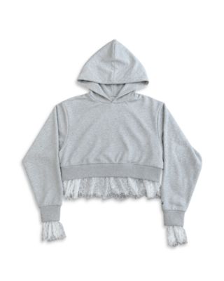 Girls' Tween Tristan Lace Crop Hoodie - Big Kid 