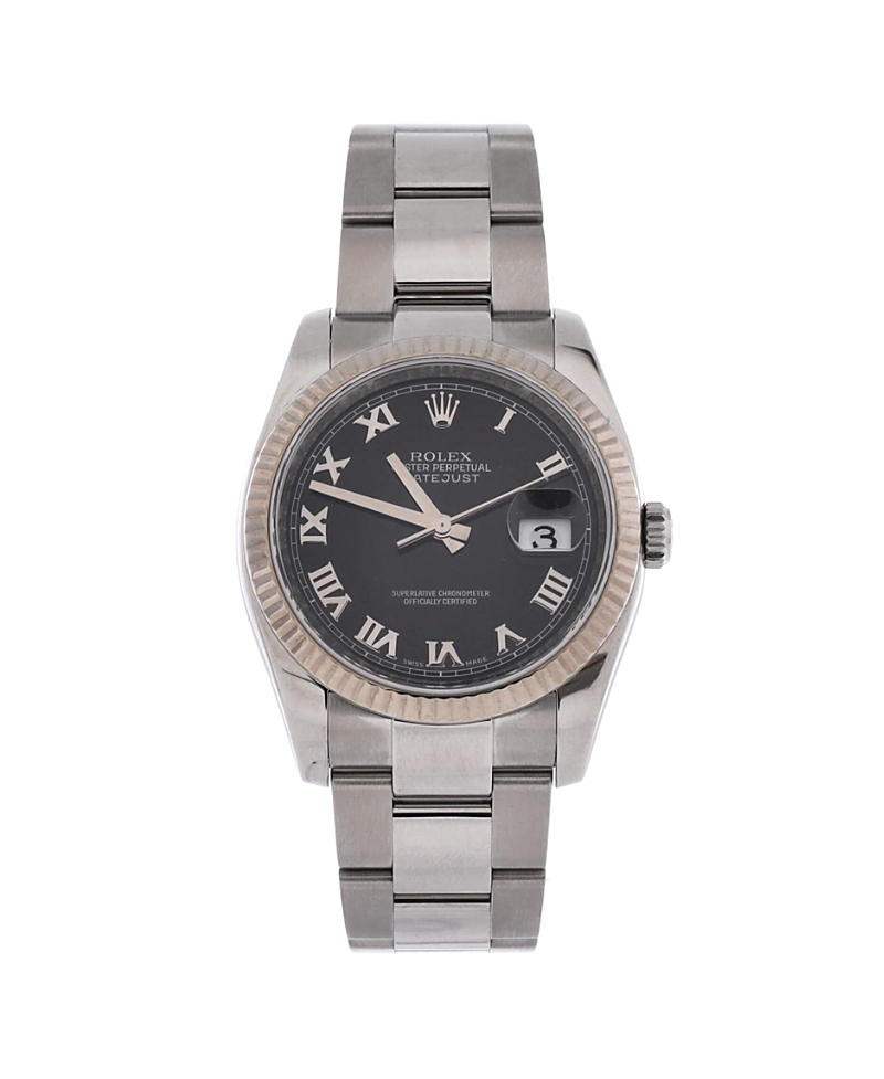 Pre-Owned Rolex Oyster Perpetual Datejust Automatic Watch in Stainless Steel and White Gold 36mm