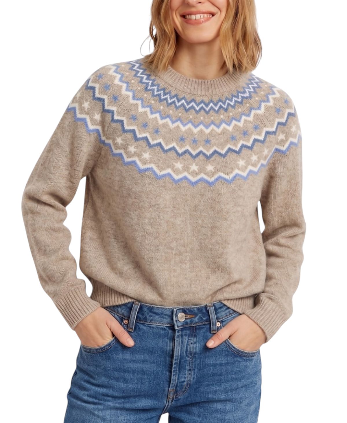 Chinti & Parker Women's Wool Cashmere Star Yoke Sweater