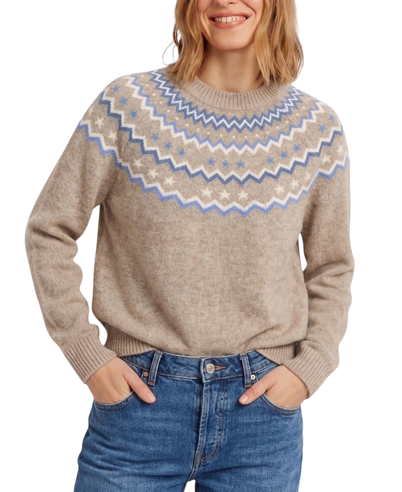 Chinti & Parker Women's Wool Cashmere Star Yoke Sweater