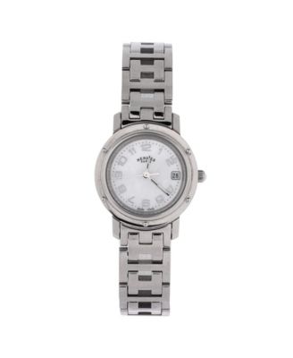 Clipper Quartz Watch in Stainless Steel and Mother of Pearl 24mm