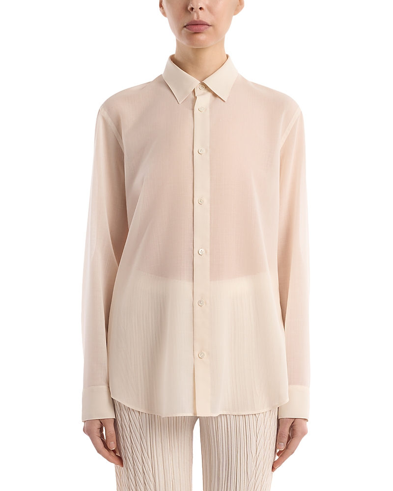 Issey Miyake Sheer Wool Blend Top