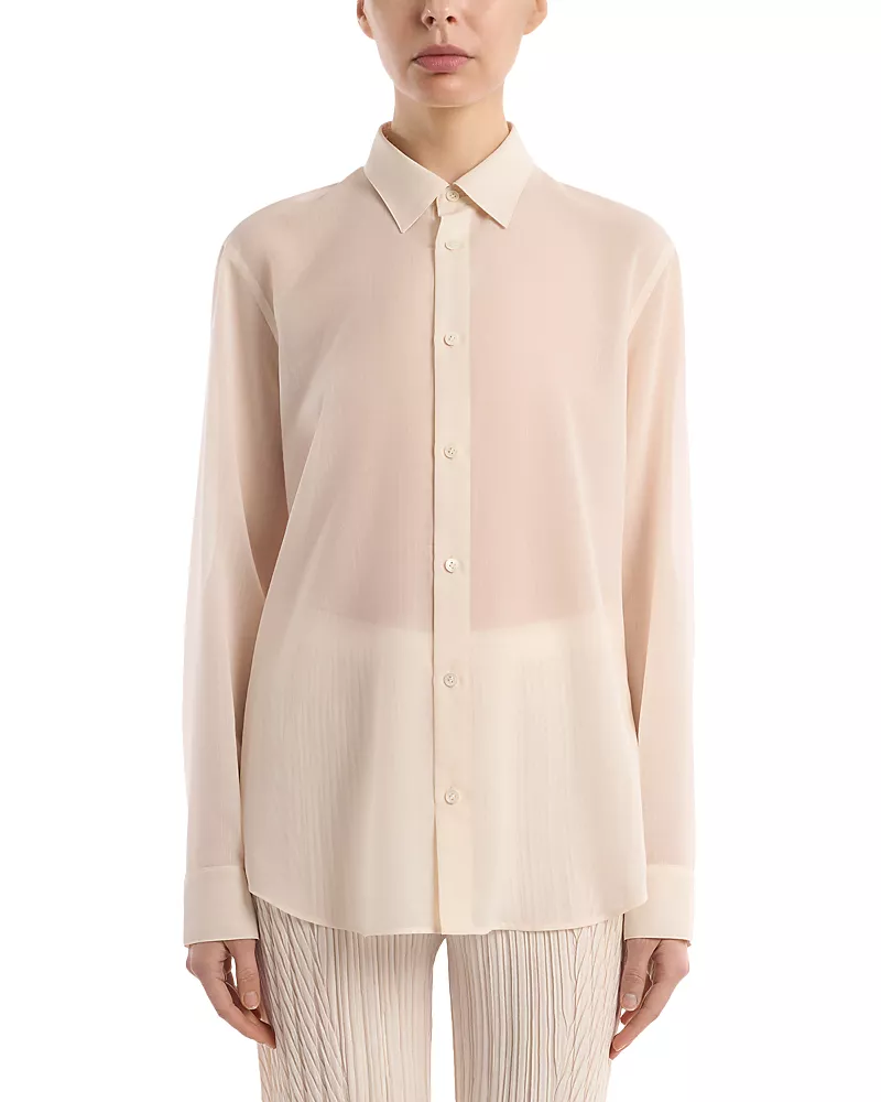 Issey Miyake Sheer Wool Blend Top