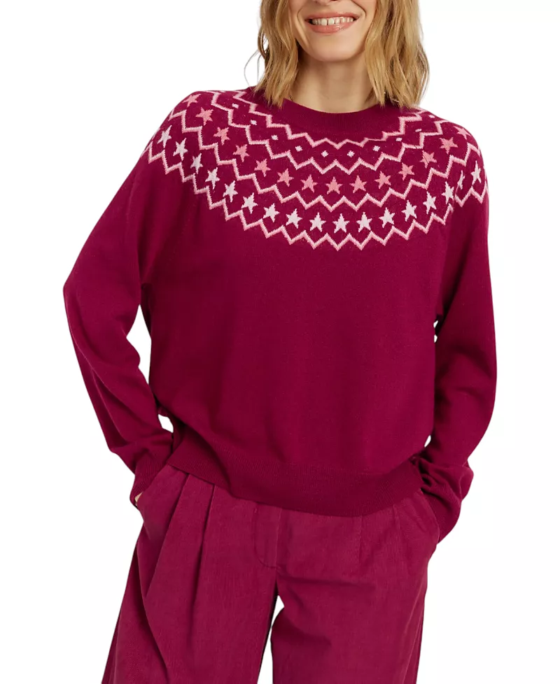 Chinti & Parker Women's Wool Cashmere Star Yoke Sweater