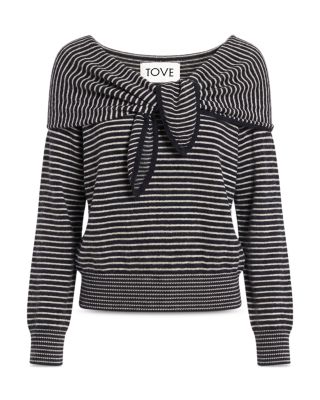 Tove Malia Cashmere Tie Front Sweater