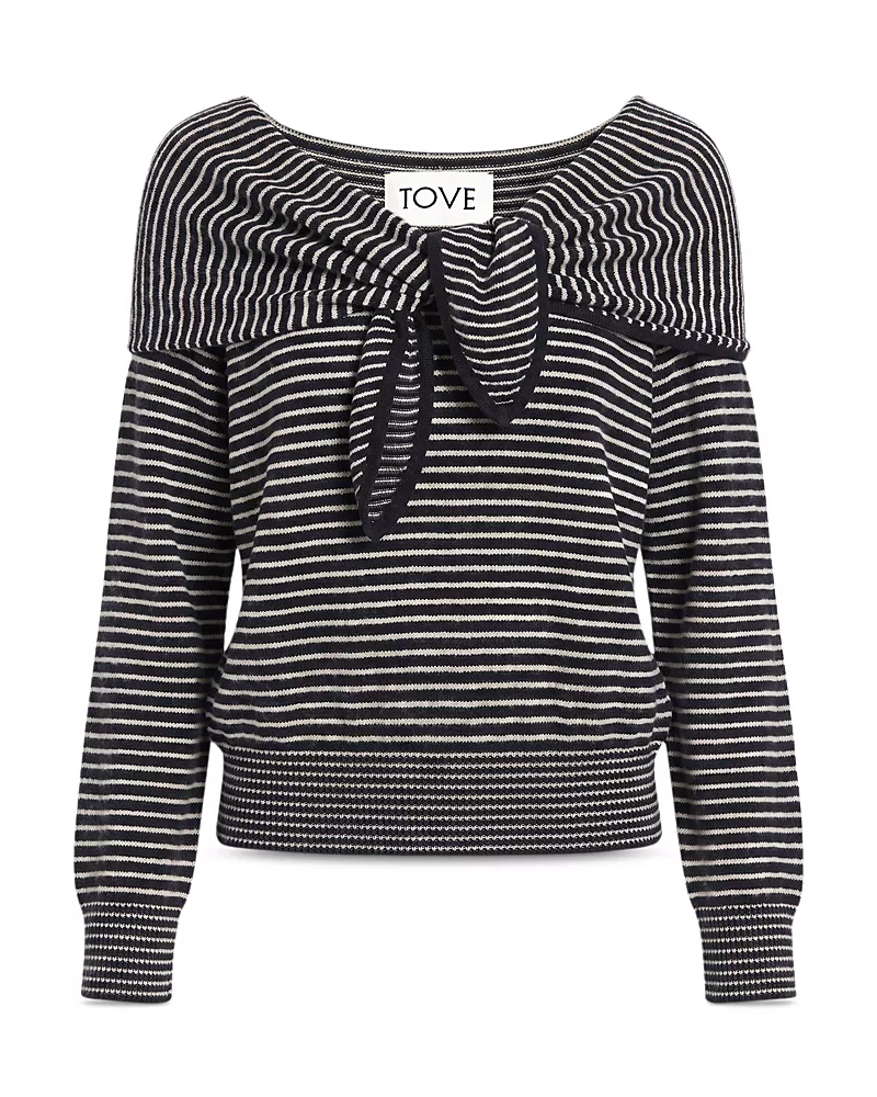 Tove Malia Cashmere Tie Front Sweater