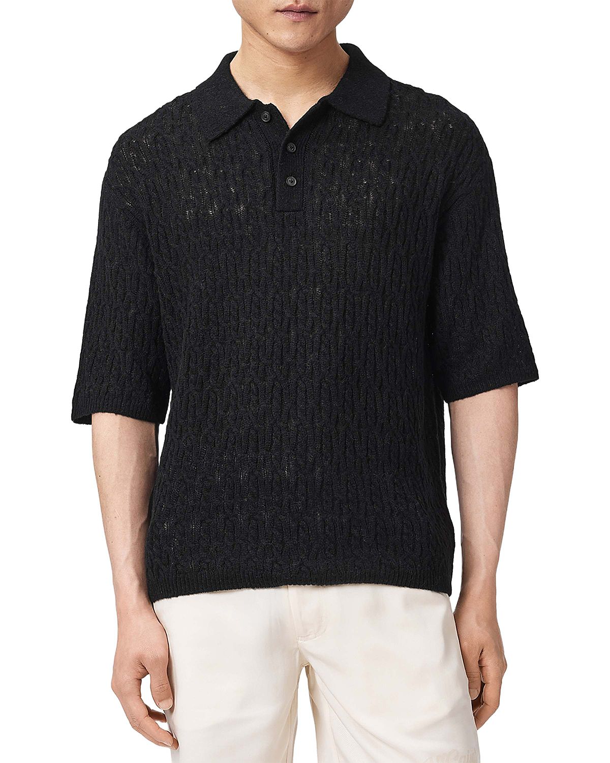 Allsaints Cyclone Knit Polo Shirt