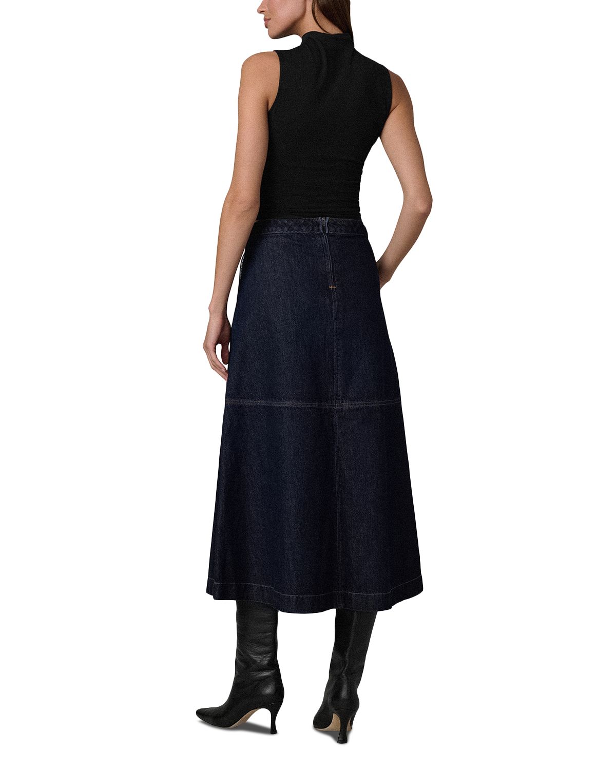 The Tavi Denim Skirt in Eminent thumbnail 3