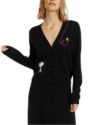 Women's Wool-Cashmere Snoopy Pocket Cardigan