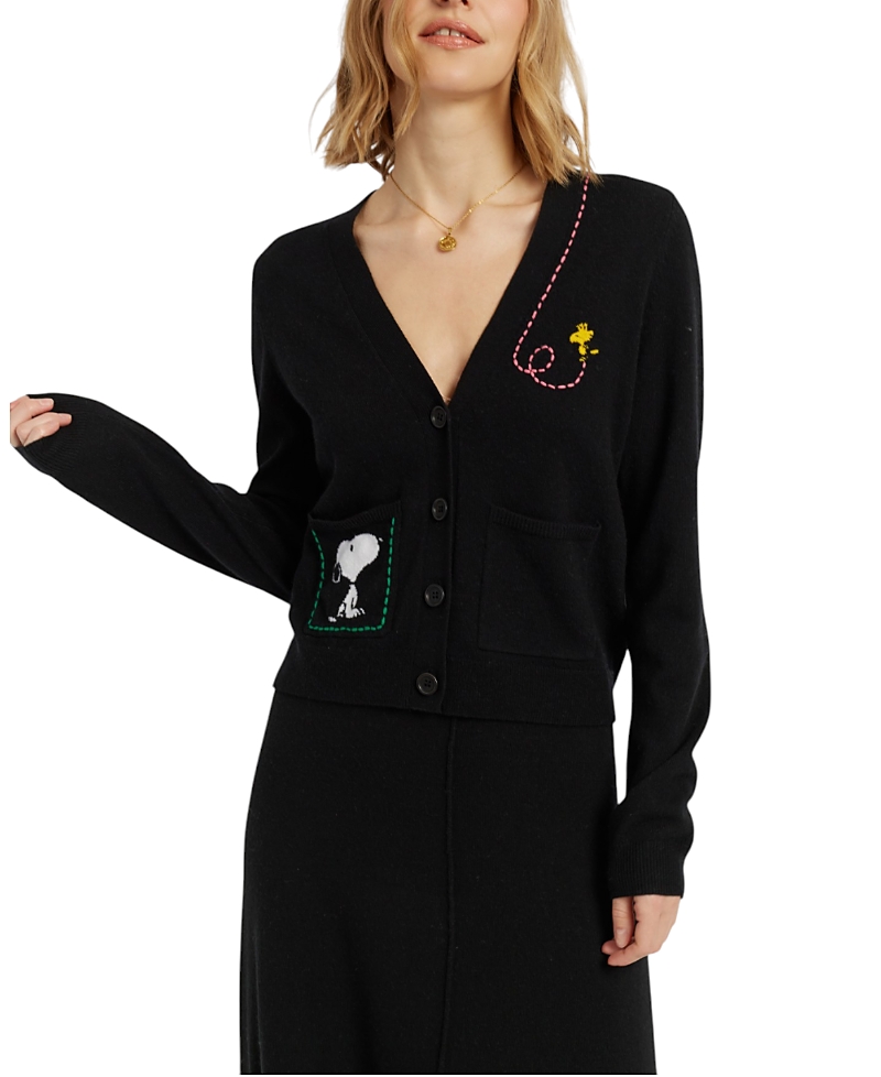 Chinti & Parker Women's Wool-Cashmere Snoopy Pocket Cardigan