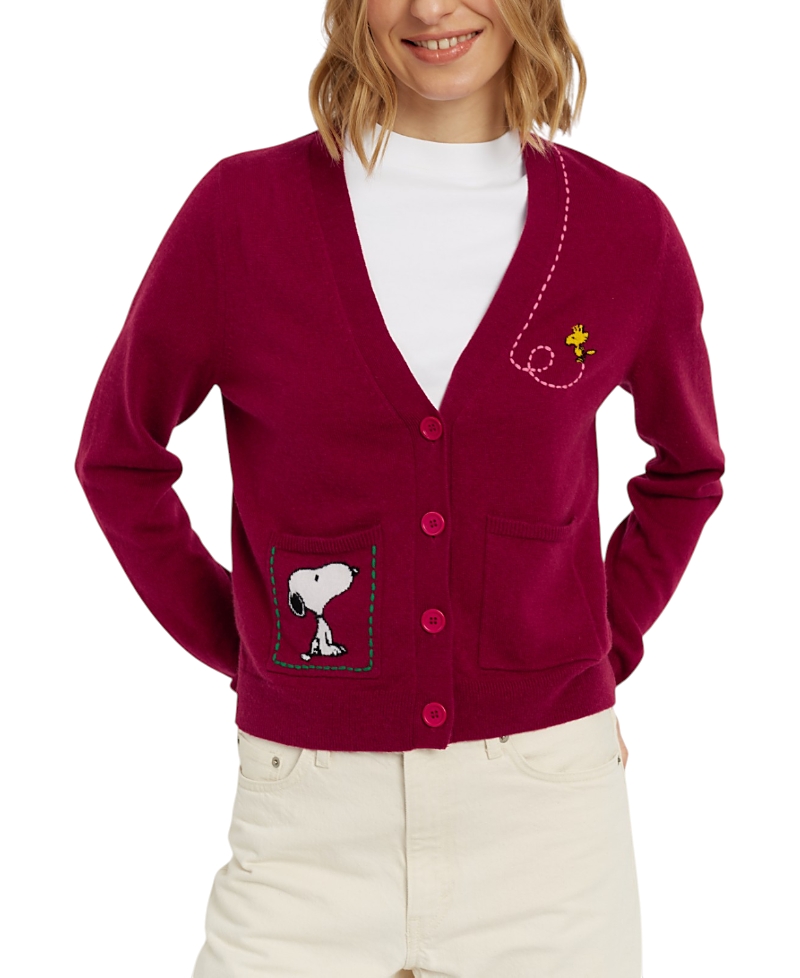 Chinti & Parker Women's Wool-Cashmere Snoopy Pocket Cardigan