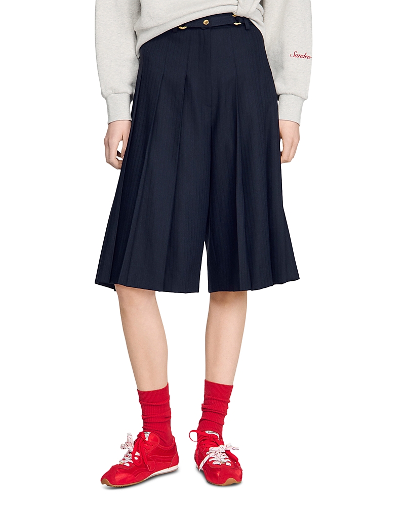 Sandro Long Pleated Shorts