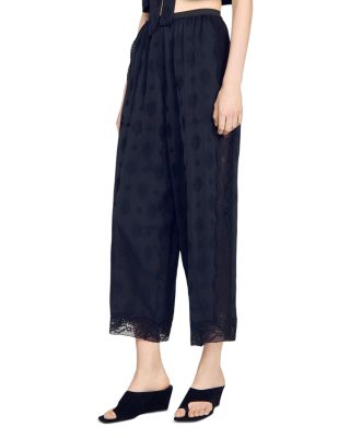 Fluid Paisley Jacquard Pants