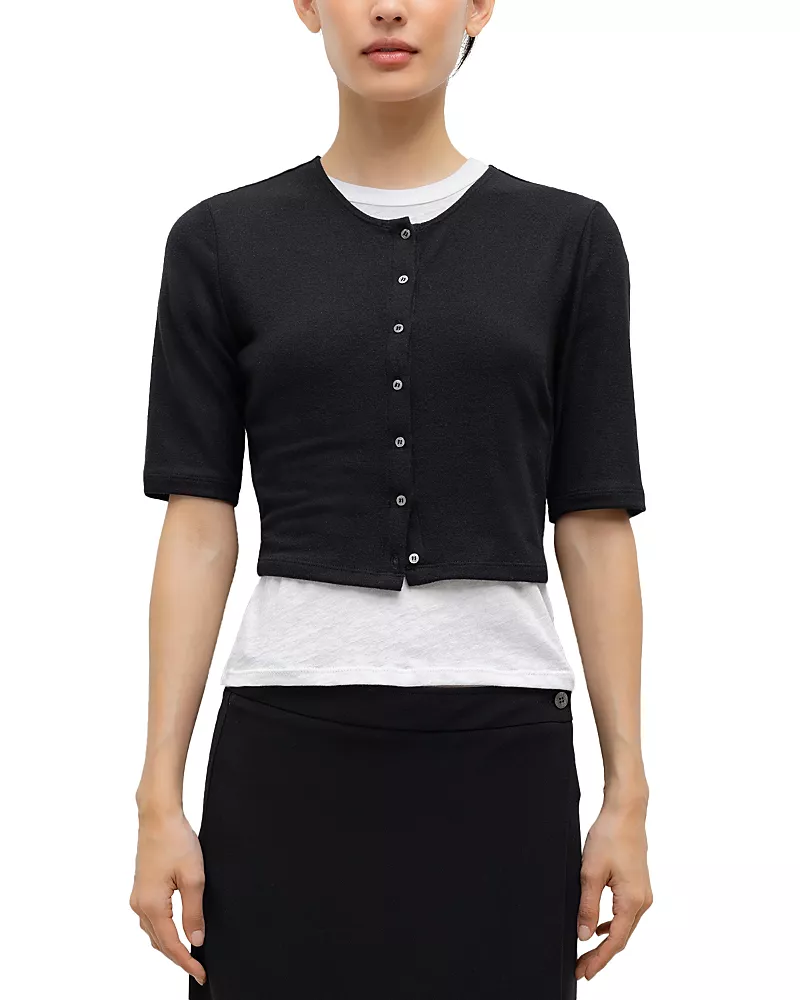 Leset Lauren Mid Sleeve Cardigan Sweater