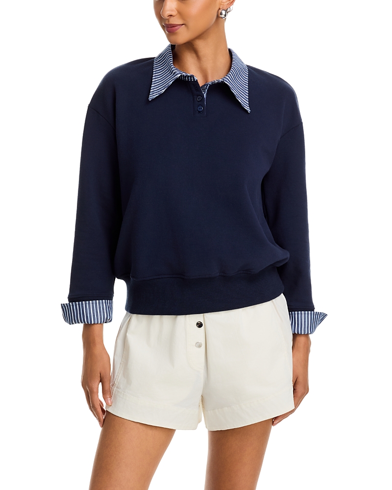 Generation Love Hallie Poplin Shirt Combo Sweatshirt