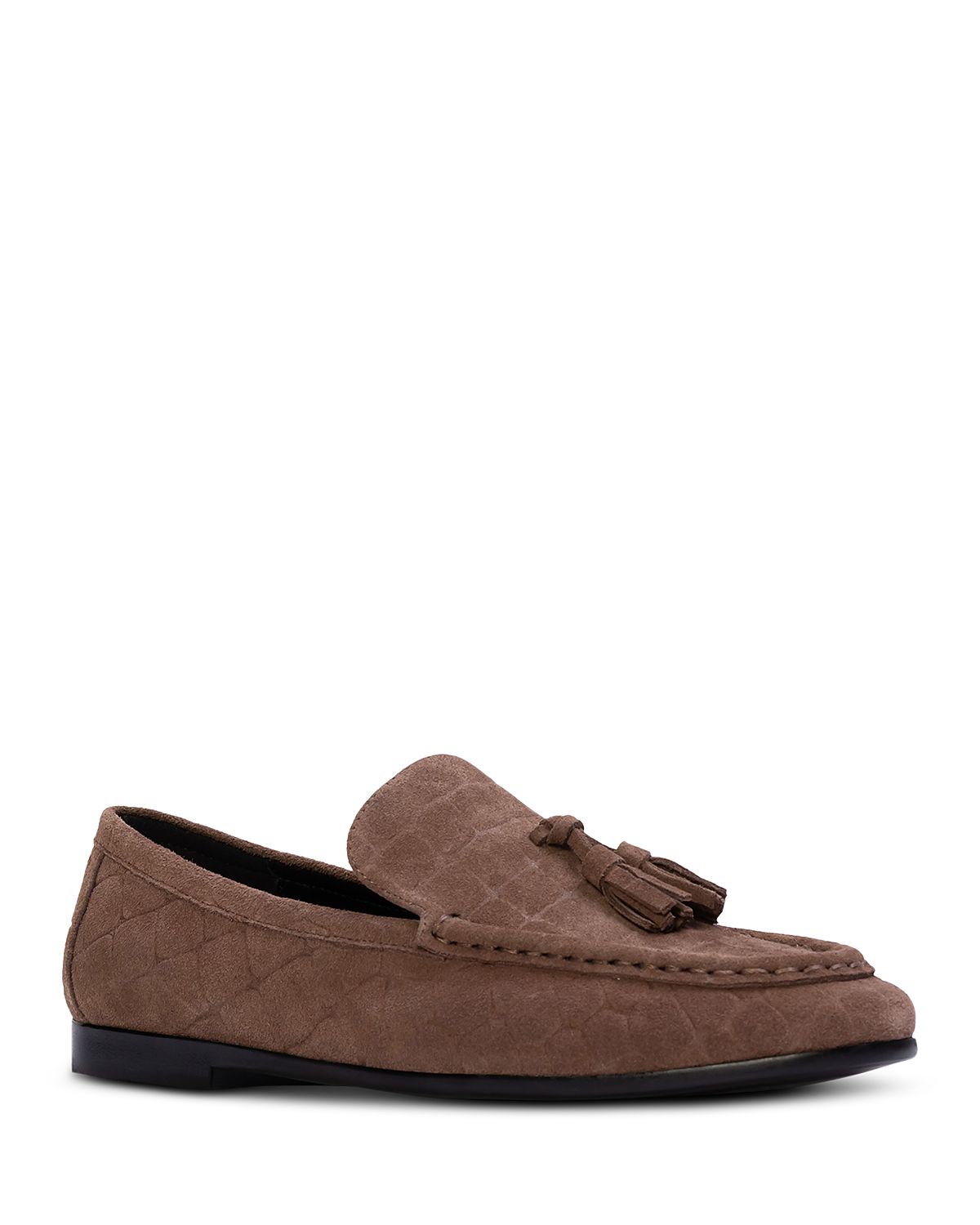 Black Suede Studio Women's Tassel Loafers