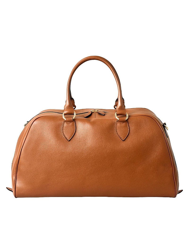 Hyer Goods La Via Italian Leather Weekender Bag