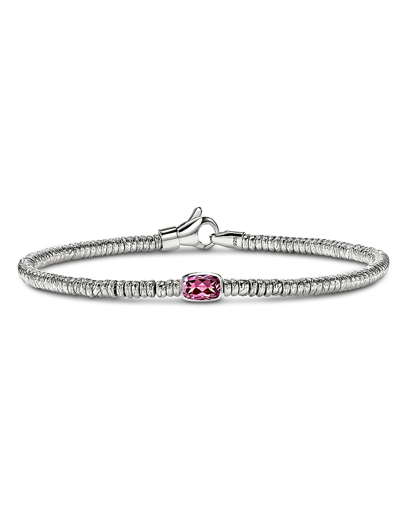 John Hardy Sterling Silver Heishi Rhodolite Bead Bracelet