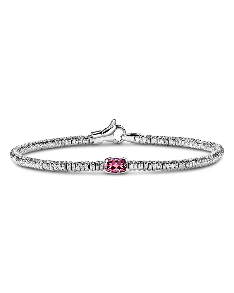John Hardy Sterling Silver Heishi Rhodolite Bead Bracelet