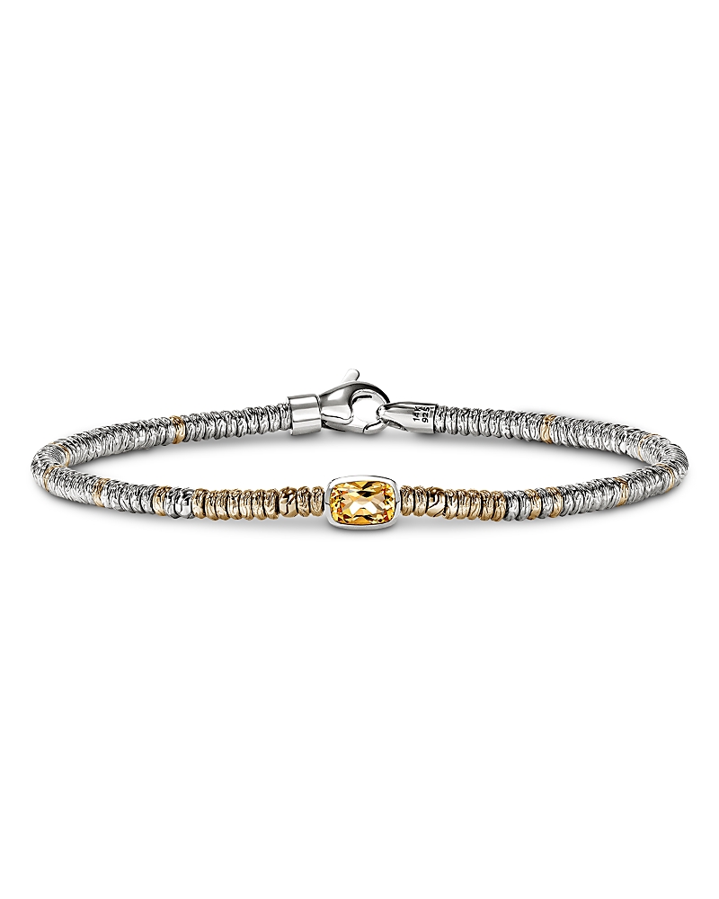 John Hardy 14K Yellow Gold & Sterling Silver Heishi Citrine Bead Bracelet